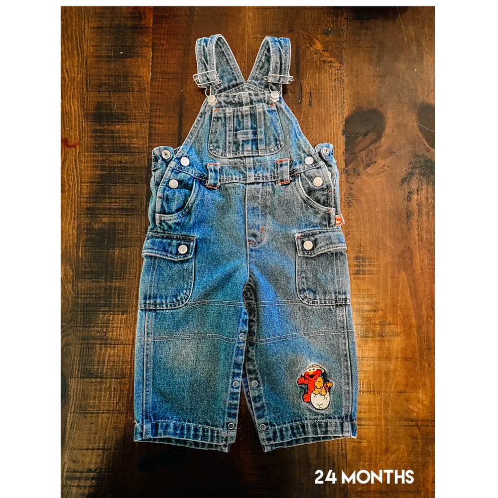 Denim Sesame Street Overalls